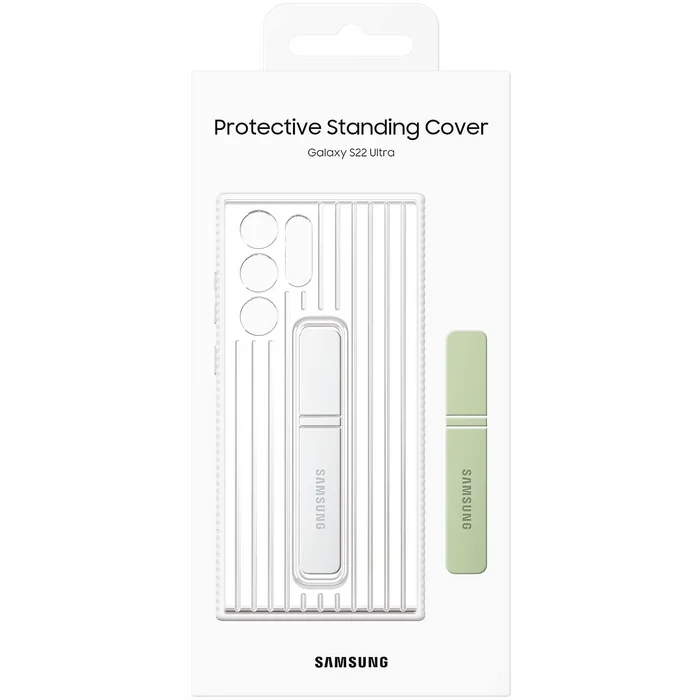 Samsung Galaxy S22 Ultra Protective Standing Cover White