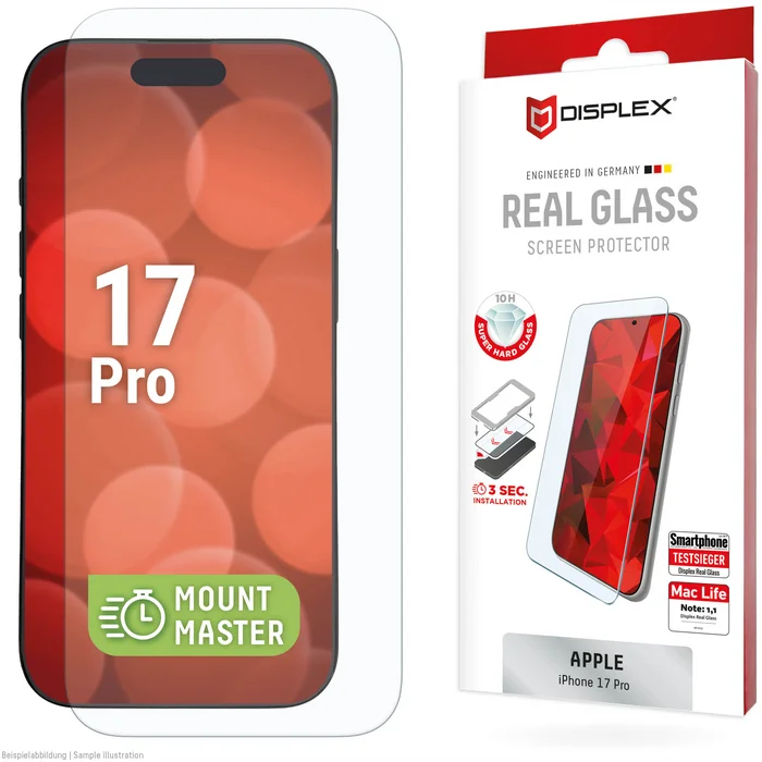 Apple iPhone 17 Pro Real Screen Glass Protector by Displex