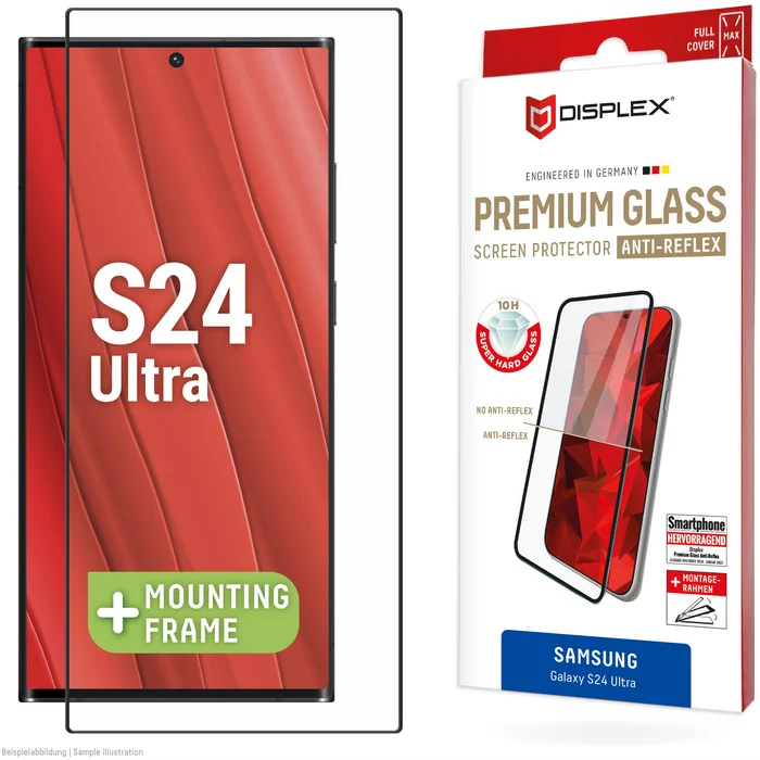 Viedtālruņa ekrāna aizsargs Samsung Galax S24 Ultra Premium Glass Screen Protector Anti-Reflex By Displex