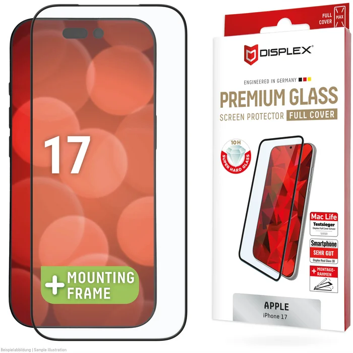 Apple iPhone 17 Premium Glass Screen Protector Full Cover By Displex