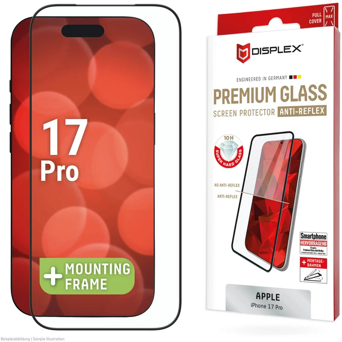 Apple iPhone 17 Pro Premium Glass Anti-Reflective Screen Protector by Displex