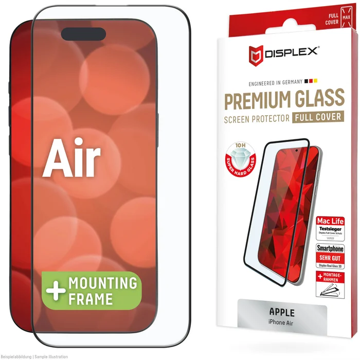 Apple iPhone Air Premium Glass Screen Protector Full Cover by Displex
