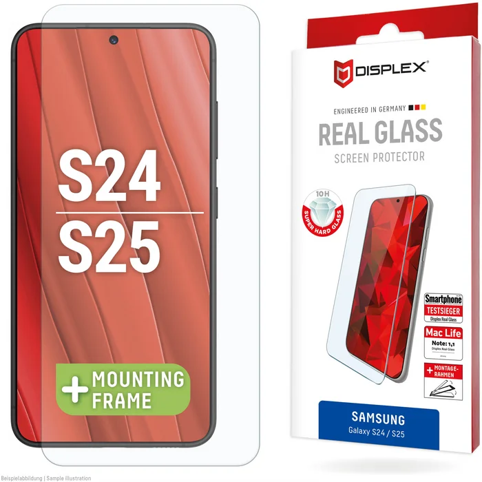 Samsung Galaxy S25/S24 Real Glass Screen Protector By Displex