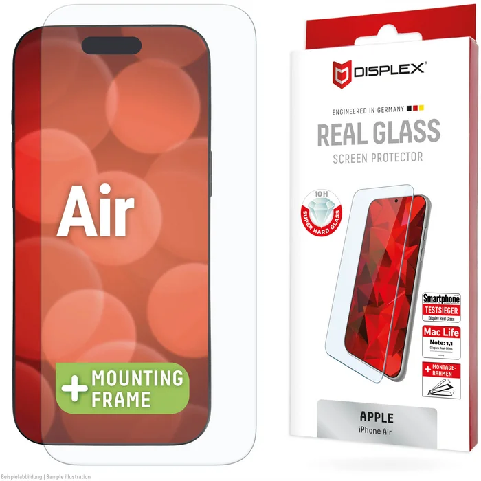 Apple iPhone Air Real Glass Screen Protector by Displex