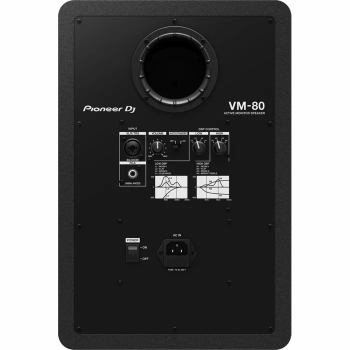 Pioneer VM-80 8” Active Monitor Speaker Black