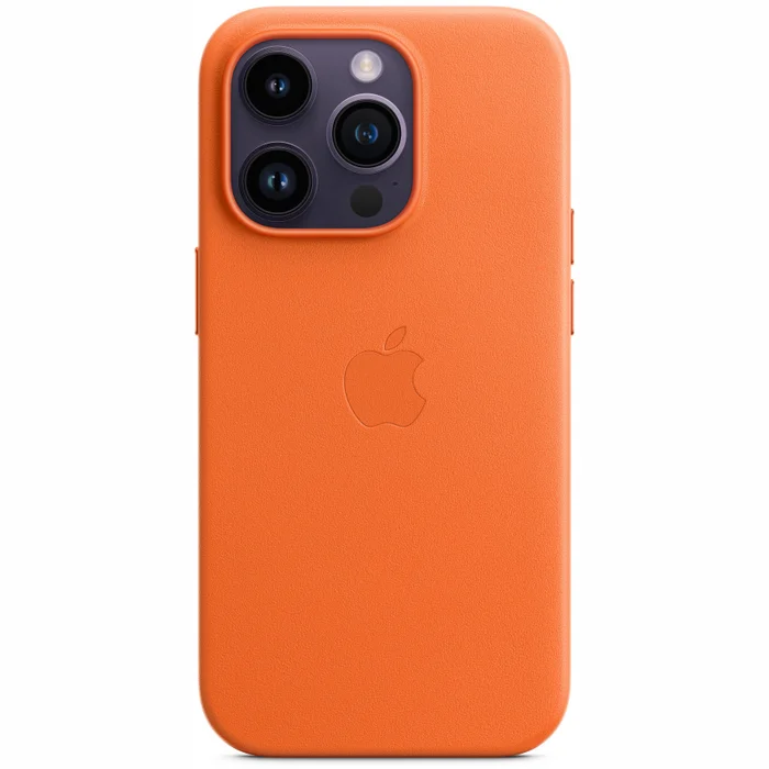 Apple iPhone 14 Pro Leather Case with MagSafe - Orange