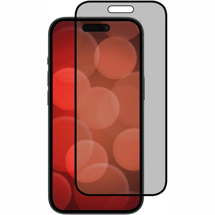 Viedtālruņa ekrāna aizsargs Apple iPhone 15 Plus/15 Pro Max Real 3D Screen Privacy Glass By Displex Black