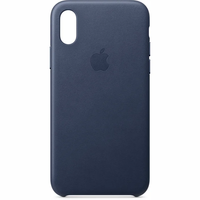 Apple iPhone XS Leather Case - Midnight Blue