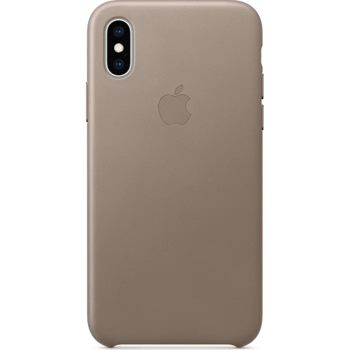 Apple iPhone XS Leather Case - Taupe