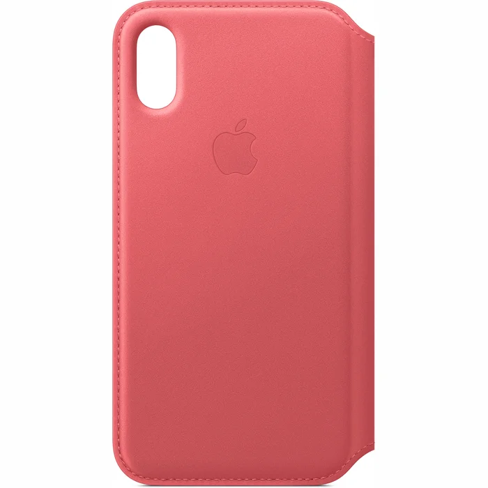 Apple iPhone XS Leather Folio - Peony Pink