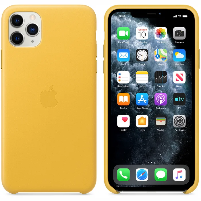 Apple iPhone 11 Pro Max Leather Case - Meyer Lemon