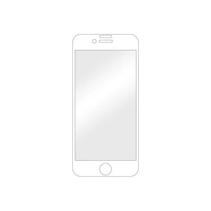Viedtālruņa ekrāna aizsargs Apple iPhone 6/6s/7/8/SE Real Glass 3D By Displex White