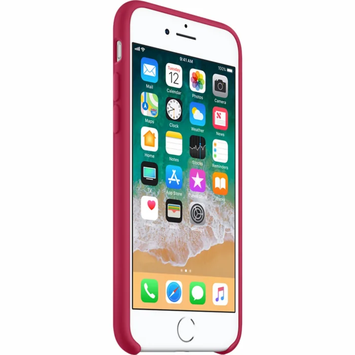 Viedtālruņu aksesuāri Apple iPhone 8 / 7 / SE Silicone Case - Rose Red