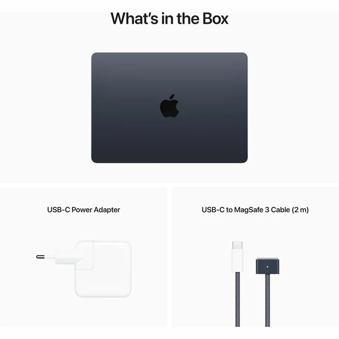 Portatīvais dators Apple MacBook Air (2022) 13" M2 chip with 8-core CPU and 8-core GPU 16GB 256GB SSD - Midnight RUS