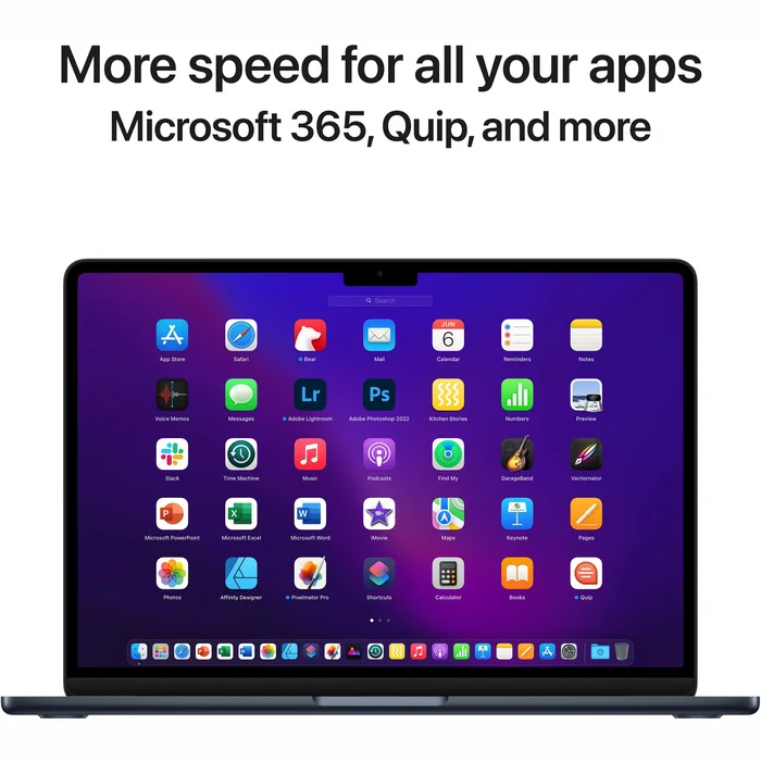 Portatīvais dators Apple MacBook Air (2022) 13" M2 chip with 8-core CPU and 8-core GPU 16GB 256GB SSD - Midnight RUS