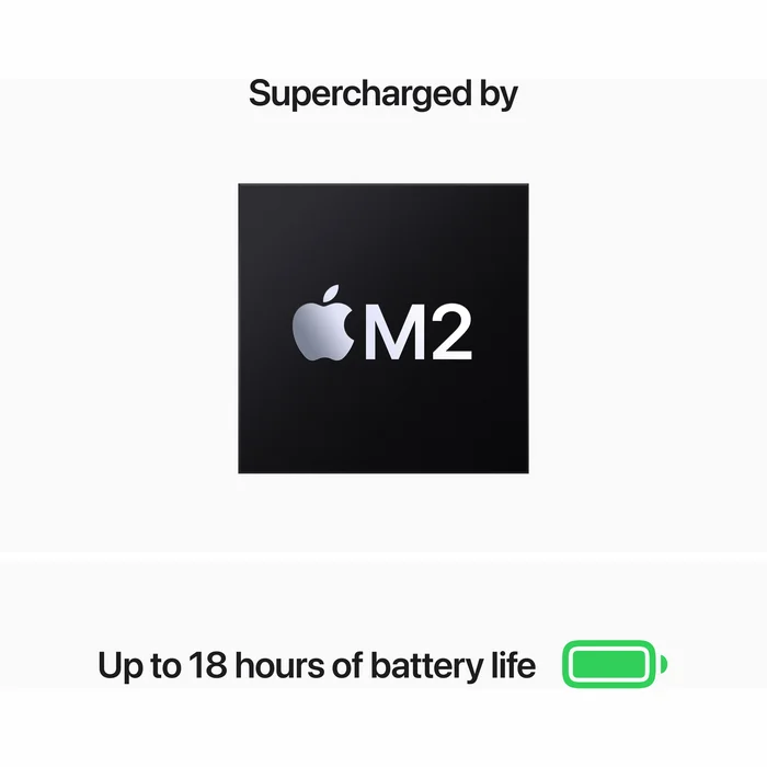 Portatīvais dators Apple MacBook Air (2022) 13" M2 chip with 8-core CPU and 8-core GPU 16GB 256GB SSD - Midnight RUS
