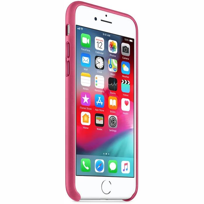 Apple iPhone 8 / 7 / SE Leather Case - Pink Fuchsia