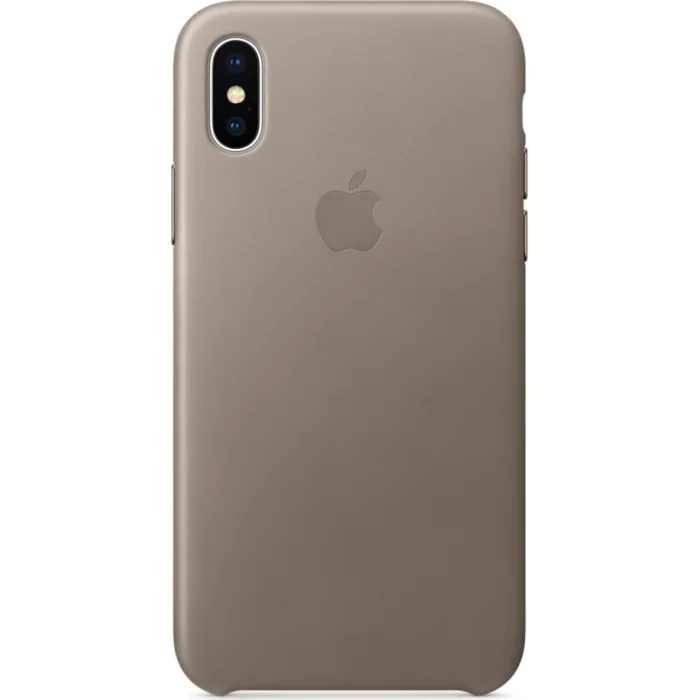 Viedtālruņu aksesuāri Apple iPhone X Leather Case - Taupe