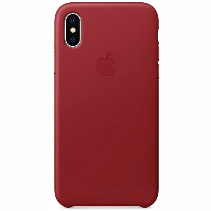 Apple iPhone X Leather Case - Red