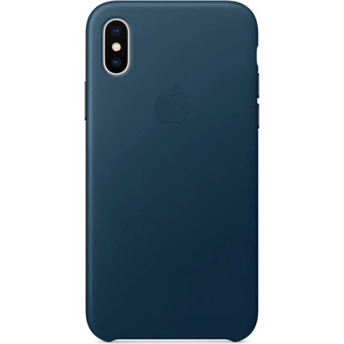 Apple iPhone X Leather Case - Cosmos Blue