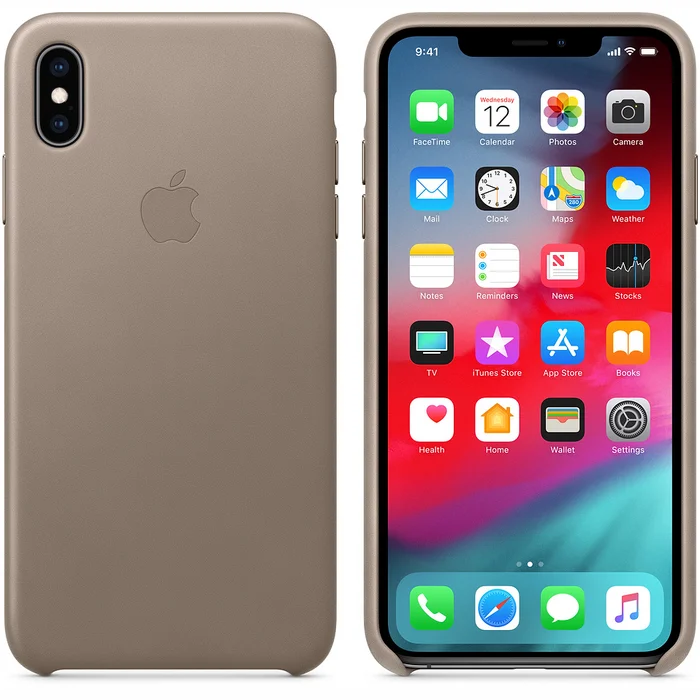 Apple iPhone XS Max Leather Case - Taupe