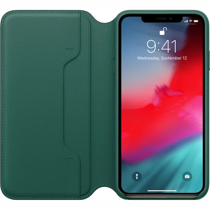 Apple iPhone XS Max Leather Folio - Forest Green