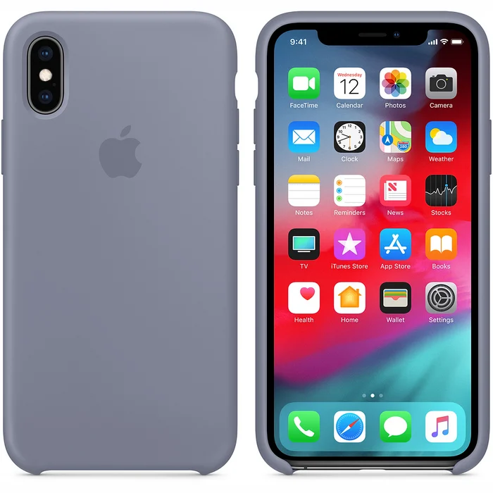 Apple iPhone XS Silicone Case - Lavender Gray