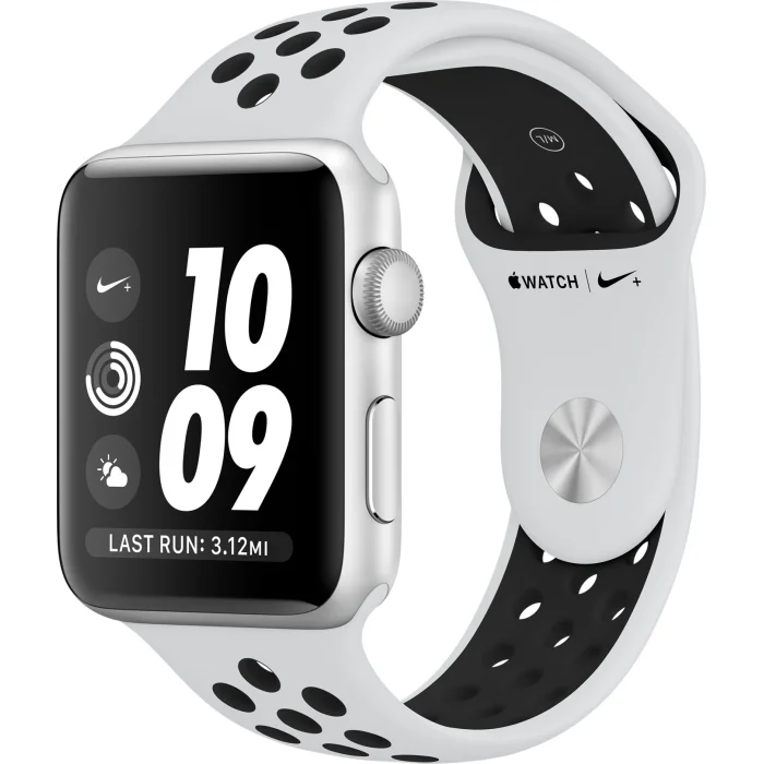 Viedpulkstenis Viedpulkstenis Apple Watch Nike+ Series 3 42mm Silver, Pure Platinum/Black Band
