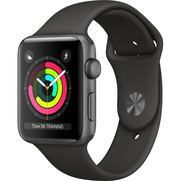 Viedpulkstenis Viedpulkstenis Apple Watch Series 3 42mm Space Grey, Grey Sport Band