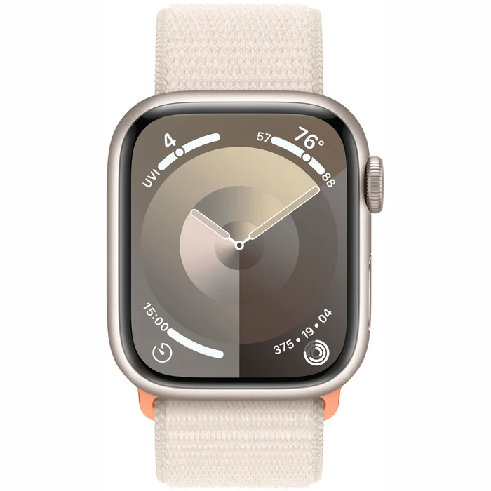 Viedpulkstenis Apple Watch Series 9 GPS + Cellular 45mm Starlight Aluminium Case with Starlight Sport Loop