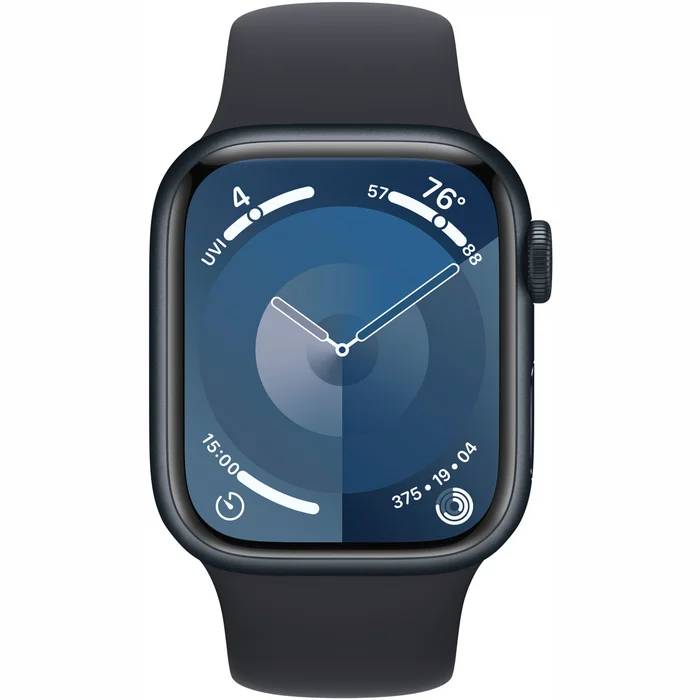 Viedpulkstenis Apple Watch Series 9 GPS + Cellular 45mm Midnight Aluminium Case with Midnight Sport Band - S/M