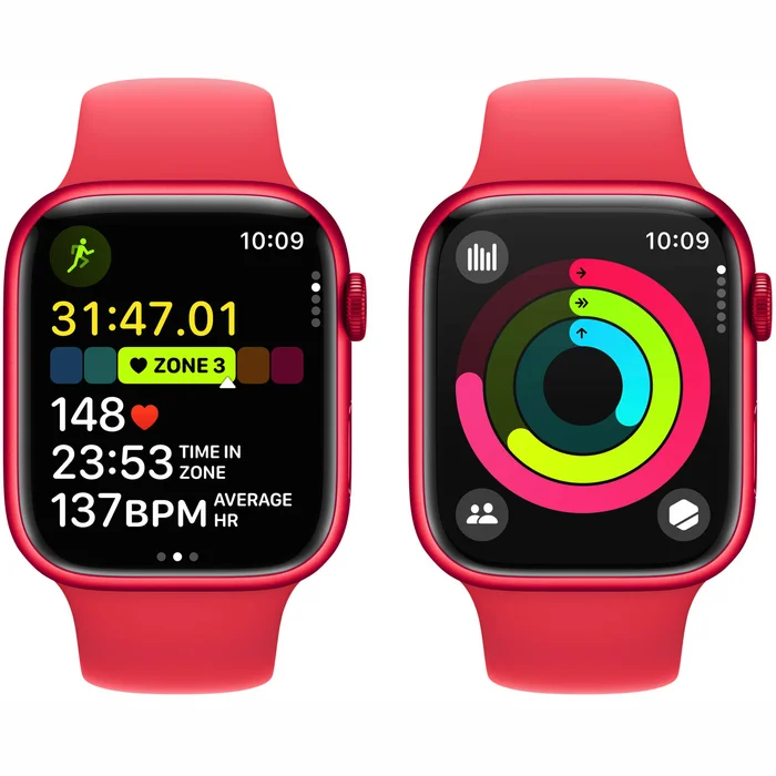 Viedpulkstenis Apple Watch Series 9 GPS + Cellular 45mm (PRODUCT)RED Aluminium Case with RED Sport Band - M/L