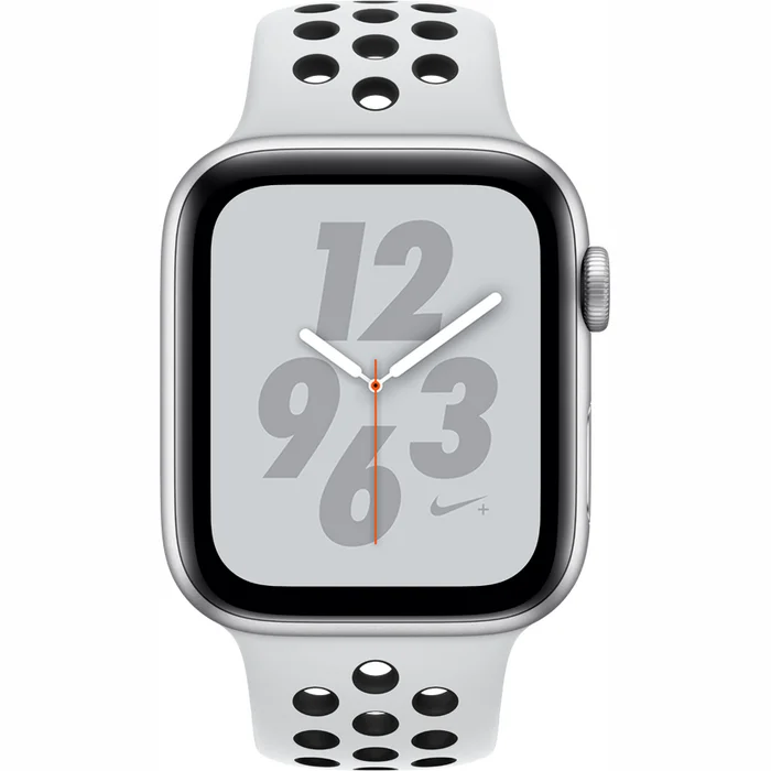 Viedpulkstenis Viedpulkstenis Apple Watch Nike+ Series 4 GPS, 44mm Silver Aluminium Case with Pure Platinum/Black Nike Sport Band