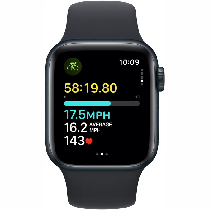 Viedpulkstenis Apple Watch SE 2023 GPS 44mm Midnight Aluminium Case with Midnight Sport Band - M/L
