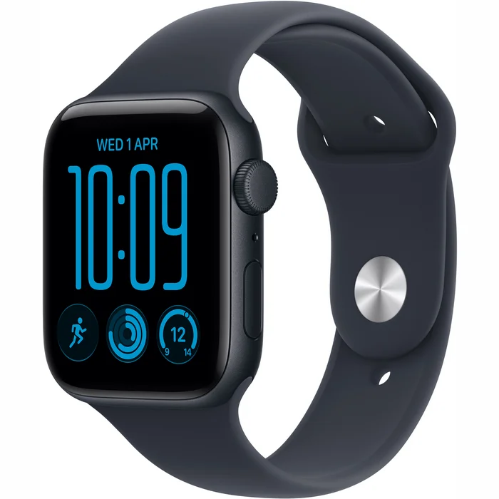 Apple Watch SE 3 GPS 40mm Midnight Aluminium Case with Navy Blue Sport Band - S/M