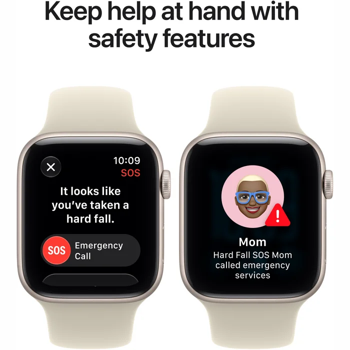 Apple Watch SE 3 GPS 44mm Midnight Aluminium Case with Navy Blue Sport Band - S/M
