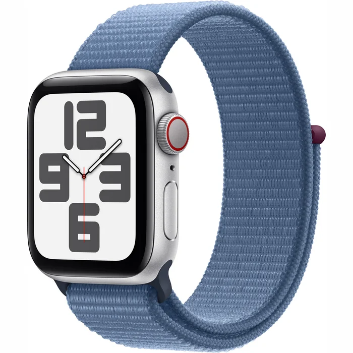 Apple Watch SE 2023 GPS + Cellular 40mm Silver Aluminium Case with Winter Blue Sport Loop