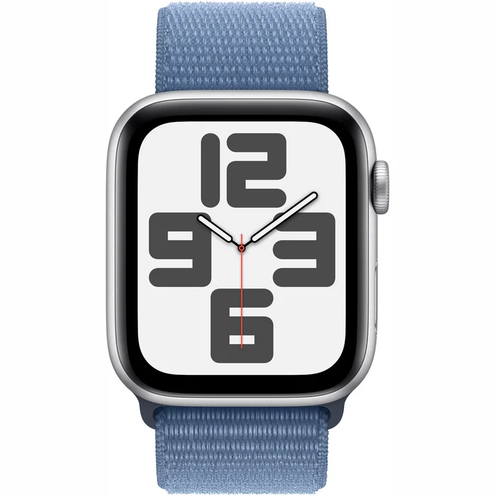 Viedpulkstenis Apple Watch SE 2023 GPS + Cellular 44mm Silver Aluminium Case with Winter Blue Sport Loop