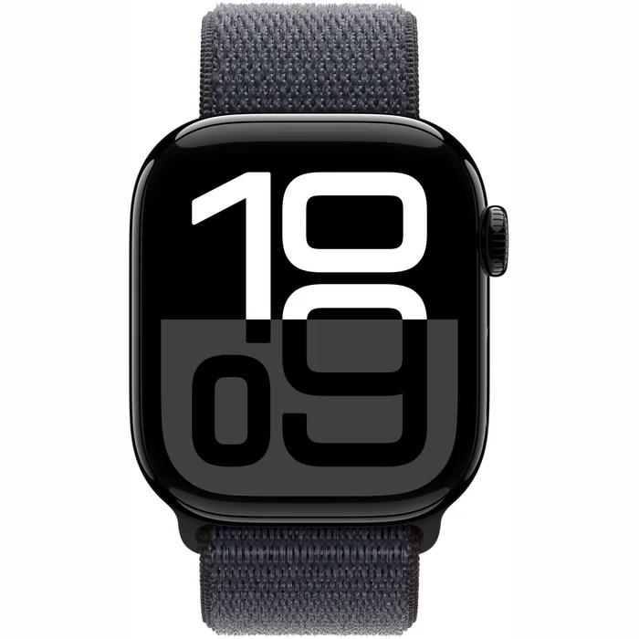 Viedpulkstenis Apple Watch Series 10 GPS + Cellular 42mm Jet Black Aluminium Case with Ink Sport Loop