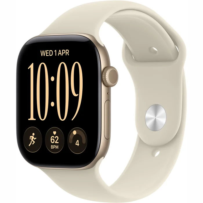 Apple Watch Series 12 GPS 42mm Light Gold Aluminium Case with Sand Sport Band - M/L
