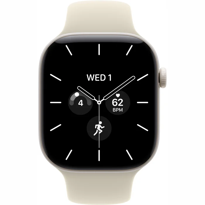 Apple Watch Series 12 GPS + Cellular 42mm Pearl White Ceramic Case with Sand Sport Band - S/M