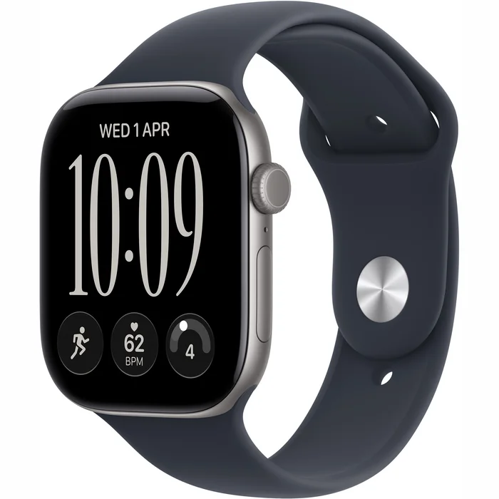 Apple Watch Series 12 GPS + Cellular 42mm Space Grey Aluminium Case with Navy Blue Sport Band - M/L