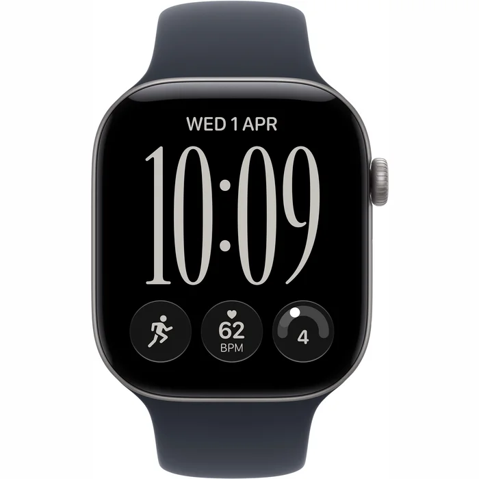 Apple Watch Series 12 GPS 46mm Space Grey Aluminium Case with Navy Blue Sport Band - S/M