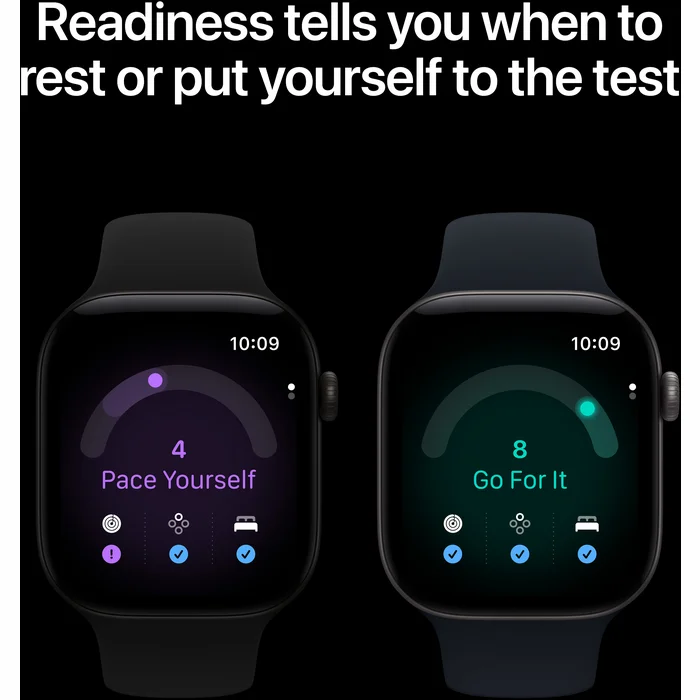 Apple Watch Series 12 GPS 46mm Space Grey Aluminium Case with Navy Blue Sport Band - S/M