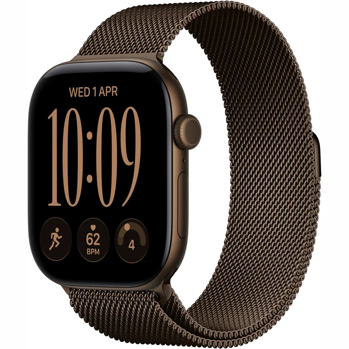 Apple Watch Series 12 GPS+Cellular 46mm Dark Bronze Aluminium Case with Dark Bronze Milanese Loop M/L