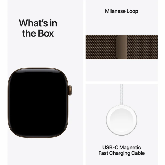 Apple Watch Series 12 GPS+Cellular 46mm Dark Bronze Aluminium Case with Dark Bronze Milanese Loop M/L