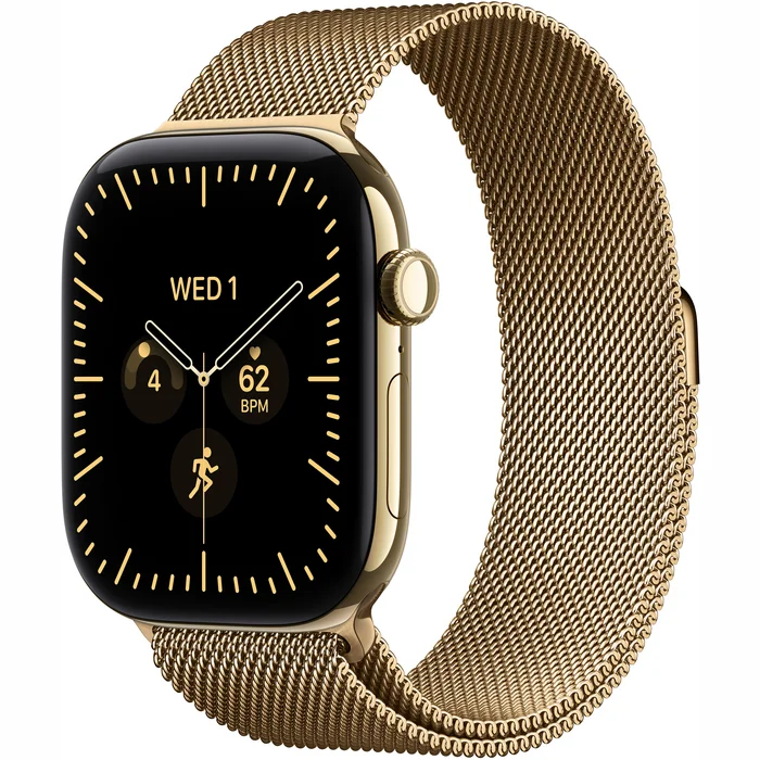 Apple Watch Series 12 GPS+Cellular 46mm Radiant Gold Titanium Case with Radiant Gold Milanese Loop S/M