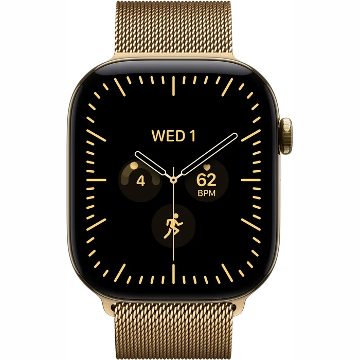 Apple Watch Series 12 GPS+Cellular 46mm Radiant Gold Titanium Case with Radiant Gold Milanese Loop M/L
