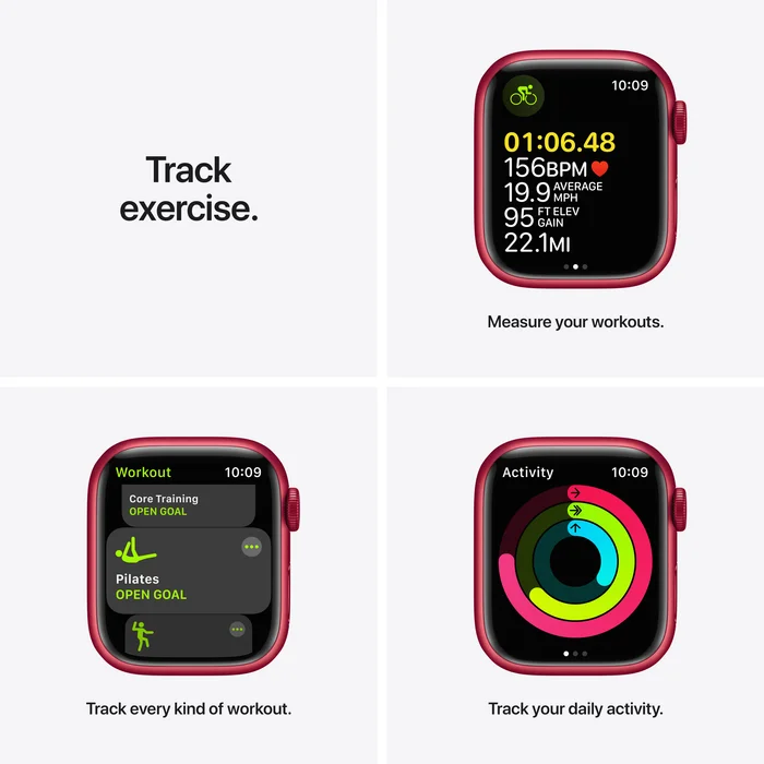 Viedpulkstenis Apple Watch Series 7 GPS 41mm (PRODUCT)RED Aluminium Case with (PRODUCT)RED Sport Band