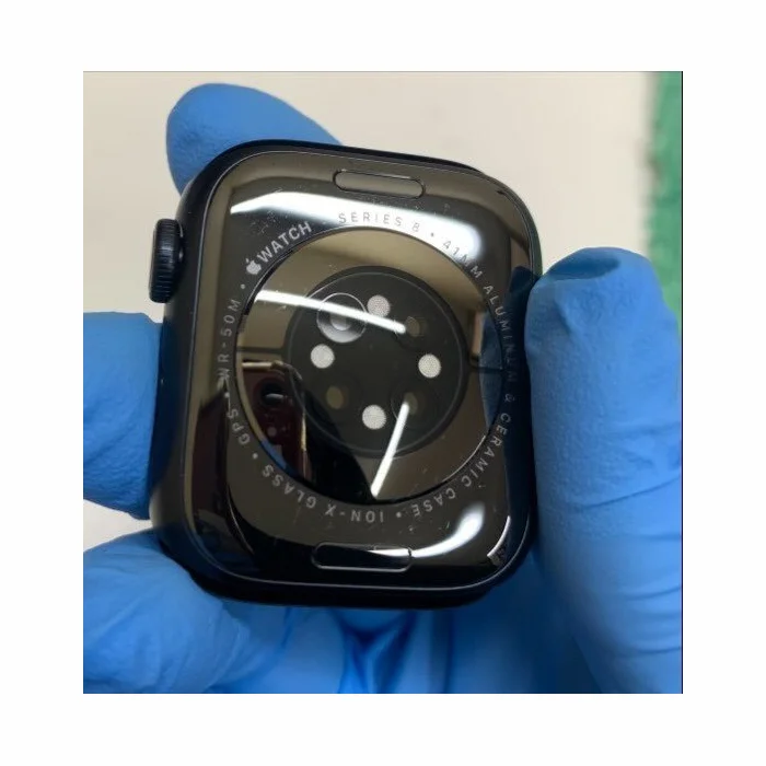 Viedpulkstenis Apple Watch Series 8 GPS 41mm Midnight Aluminium Case with Midnight Sport Band [Mazlietots]
